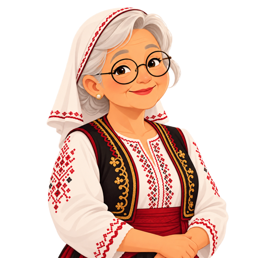 Gjyshja in abiti tradizionali albanesi